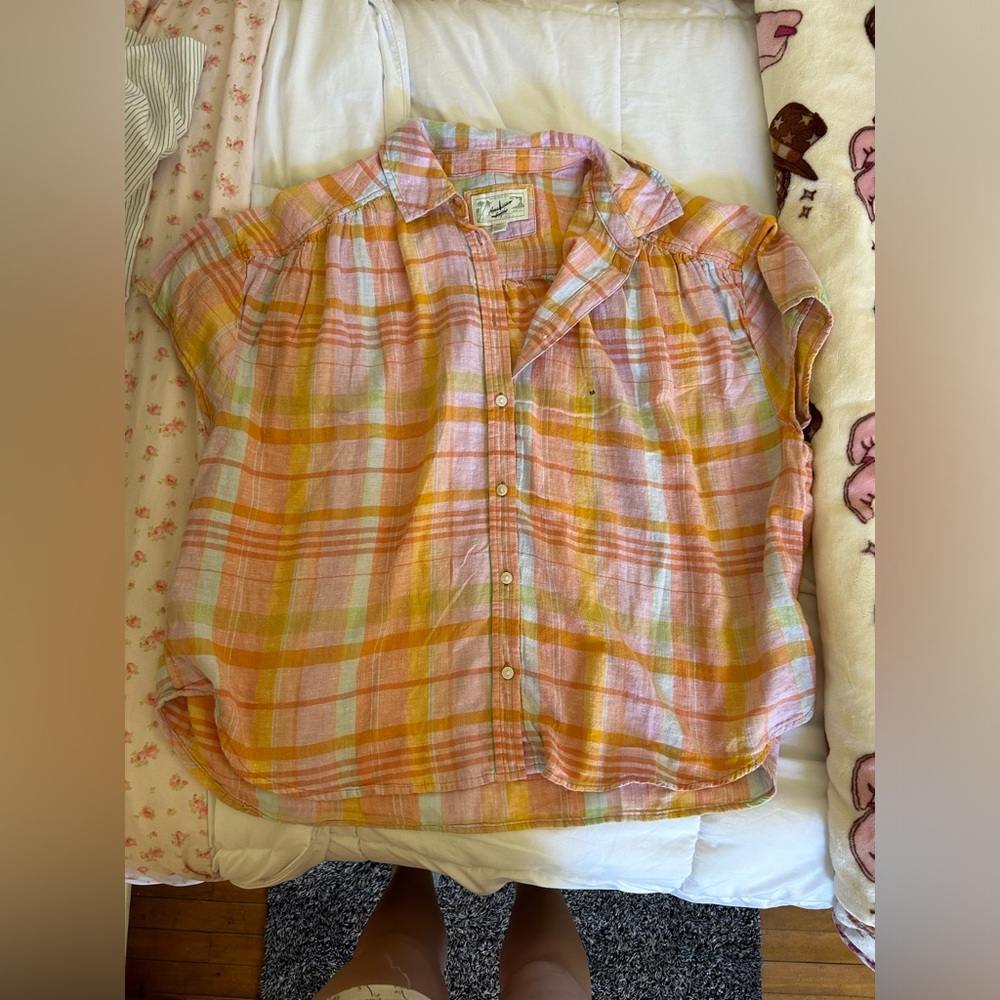 American Eagle Plaid Blouse